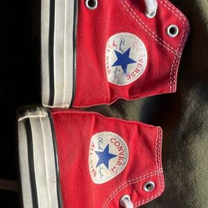 Red high top converse